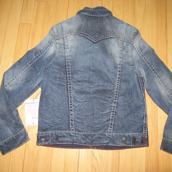 NWT TRUE RELIGION JIMMY SUPER T DENIM JACKET/IRREGULAR/SIZE MEDIUM! - Picture 9 of 11